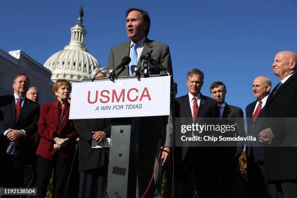 Rep. Pete Olson joins a group of bipartisan members of Congress from Texas to push for the House of Representatives to pass the U.S. Mexico Canada...