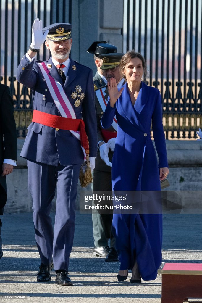 Kings Of Spain In Day Of The Easter Military