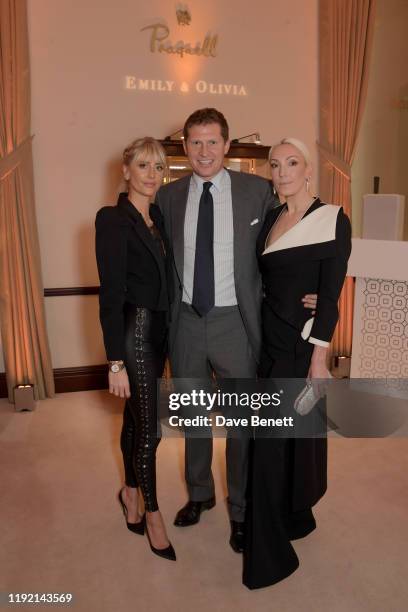 Lady Emily Compton, Charlie Pragnell and Olivia Buckingham attend the launch of the Pragnell collection created in collaboration with Lady Emily...
