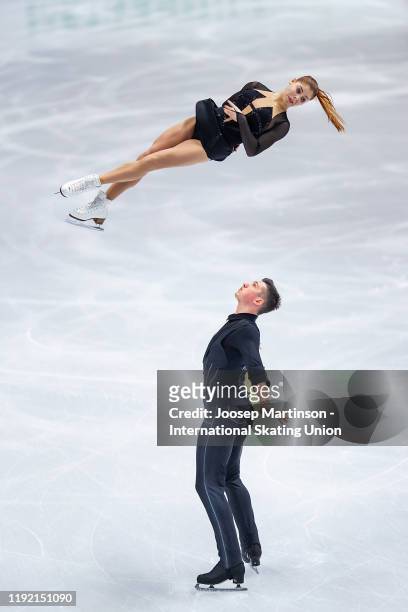 Anastasia Mishina and Aleksandr Galliamov of Russia compete in the Pairs Short Program during the ISU Grand Prix of Figure Skating Final at Palavela...