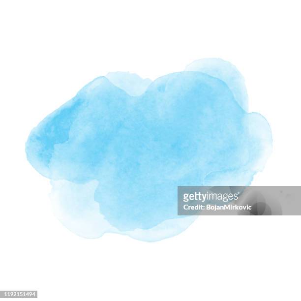 watercolor blue stain texture. vector - watercolor painting stock illustrations