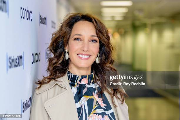 Jennifer Beals visits SiriusXM Studios on December 05, 2019 in New York City.