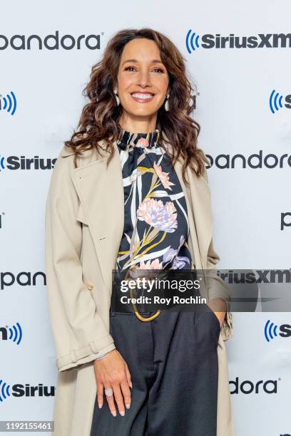 Jennifer Beals visits SiriusXM Studios on December 05, 2019 in New York City.