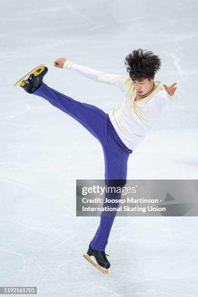 Boyang Jin of China competes in the Men's Short Program during the ISU Grand Prix of Figure Skating Final at Palavela Arena on December 05, 2019 in...