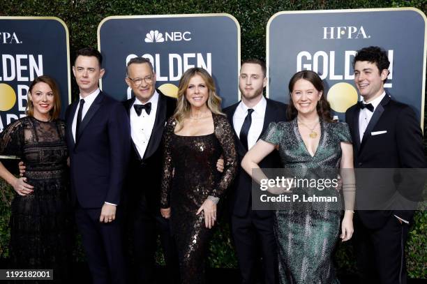 Samantha Bryant, Colin Hanks, Rita Wilson, Tom Hanks, Elizabeth Ann Hanks, Chet Hanks and Truman Theodore Hanks photographed on the red carpet of the...