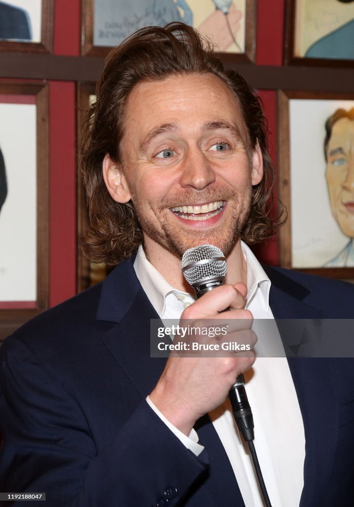 Actor Tom Hiddleston Joins Sardi's Wall Of Caricatures