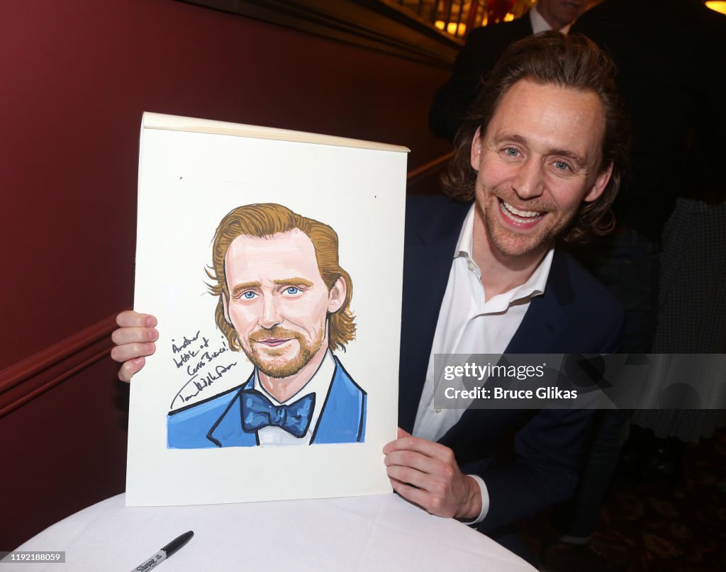 Actor Tom Hiddleston Joins Sardi's Wall Of Caricatures
