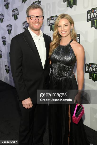 Dale Earnhardt Jr. And his wife Amy attend the Monster Energy NASCAR Cup Series Awards at Music City Center on December 05, 2019 in Nashville,...