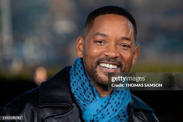 Actors Will Smith poses at the 'Bad Boys For Life' launching photocall in Paris, in front of the Eiffel Tower, on January 06, 2020.