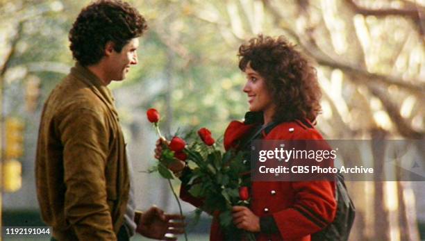 The movie "Flashdance", directed by Adrian Lyne. Seen here from left, Michael Nouri as Nick Hurley and Jennifer Beals as Alex Owens. Initial...