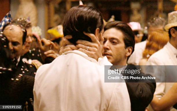 The movie "The Godfather: Part II", directed by Francis Ford Coppola, based on the novel 'The Godfather' by Mario Puzo. Seen here from left, John...