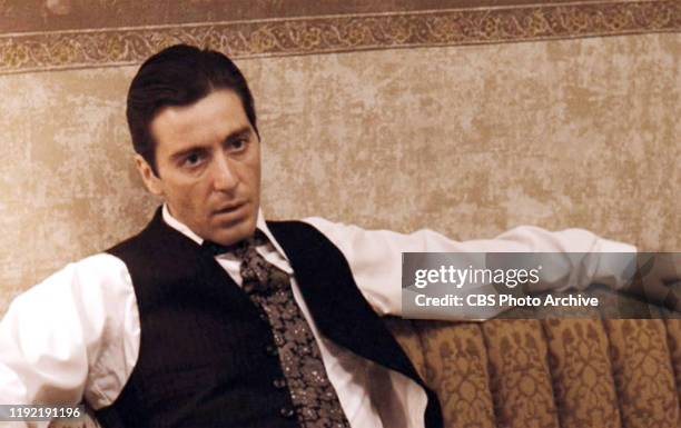 The movie "The Godfather: Part II", directed by Francis Ford Coppola, based on the novel 'The Godfather' by Mario Puzo. Seen here, Al Pacino as Don...