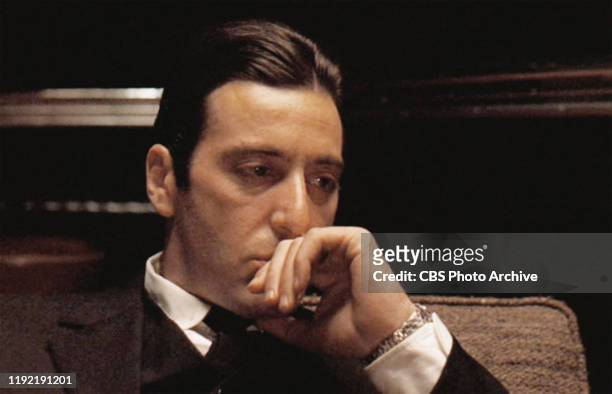The movie "The Godfather: Part II", directed by Francis Ford Coppola, based on the novel 'The Godfather' by Mario Puzo. Seen here, Al Pacino as Don...