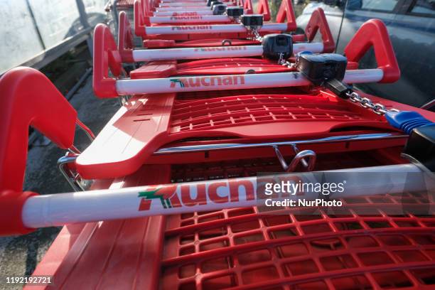 An Auchan supermarket on January 6 in Roncq, France. With a net loss of more than 1 billion euros in 2018 and more than 1.5 billion in the first half...