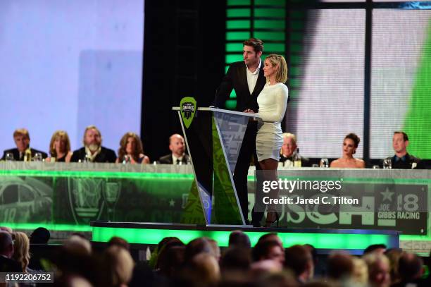 Jay Cutler and Kristin Cavallari attend the Monster Energy NASCAR Cup Series Awards at Music City Center on December 05, 2019 in Nashville, Tennessee.