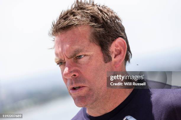 Legend Brett Kimmorley speaks to the media during the 2020 NRL Nines Perth Draw Announcement at Kings Park on December 06, 2019 in Perth, Australia.