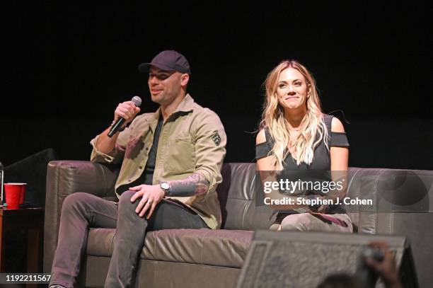 Mike Caussin and Jana Kramer perform at Bomhard Theater on December 05, 2019 in Louisville, Kentucky.