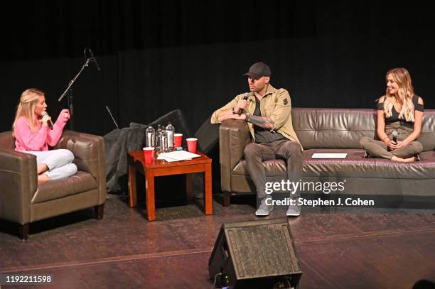 Sara Cusick, Mike Caussin and Jana Kramer perform at Bomhard Theater on December 05, 2019 in Louisville, Kentucky.