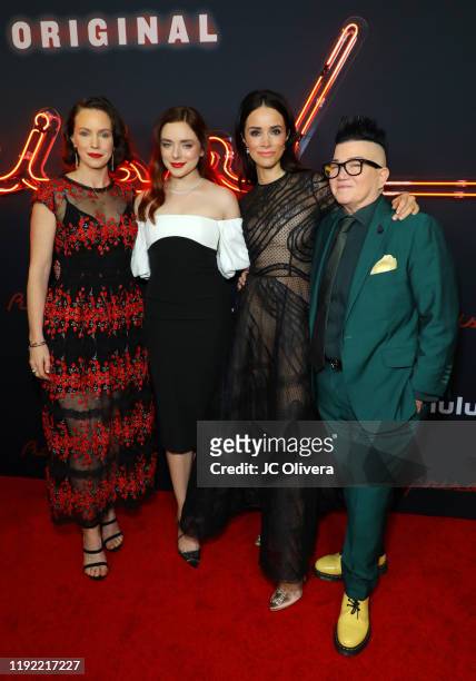 Actresses Bethany Anne Lind, Madison Davenport, Abigail Spencer and Lea DeLaria attend the premiere of Hulu's "Reprisal" Season One at ArcLight...