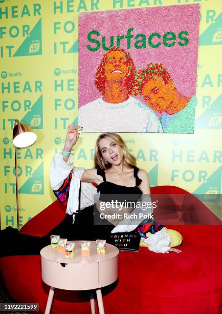 Anne Winters attends Spotify and Tic Tac Presents: Hear For It with Surfaces at The Mint during the 'Vol 2 Sounds Delicious' night on December 05,...