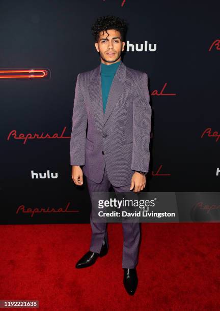 Mena Massoud attends the premiere of Hulu's "Reprisal" Season One at ArcLight Cinemas on December 05, 2019 in Hollywood, California.