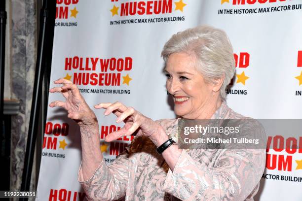 Actress Lee Meriwether attends Hollywood Museum's "Back To The Future" Trilogy: The Exhibit at The Hollywood Museum on December 05, 2019 in...