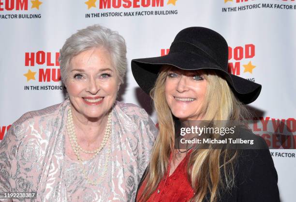 Actrors Lee Meriwether and Susan Olsen attend Hollywood Museum's "Back To The Future" Trilogy: The Exhibit at The Hollywood Museum on December 05,...