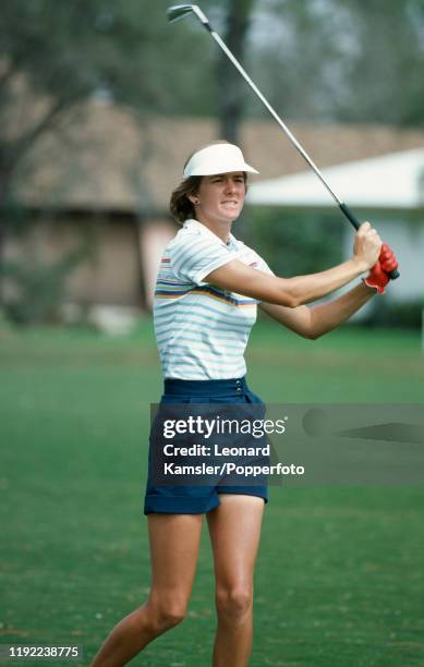 American golfer Beth Daniel in action, circa 1979.