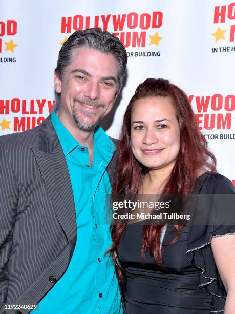 Actor Jeremy Miller and Joanie Miller attend Hollywood Museum's "Back To The Future" Trilogy: The Exhibit at The Hollywood Museum on December 05,...