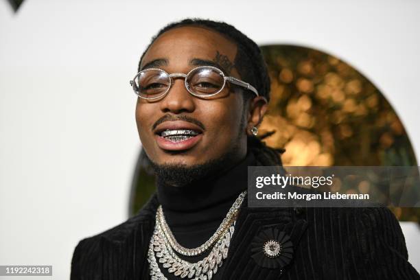 Quavo arrives at the 2019 GQ Men Of The Year event at The West Hollywood Edition on December 05, 2019 in West Hollywood, California.