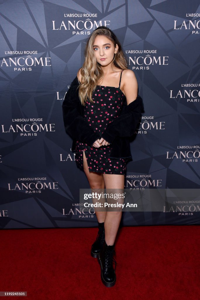 Sarah Betts attends Lancôme x Vogue L'Absolu Ruby Holiday Event at