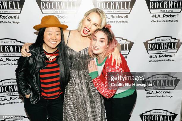 Molly McCook, Sherry Cola, and Emma Hunton at Rockwell Table and Stage on December 05, 2019 in Los Angeles, California.