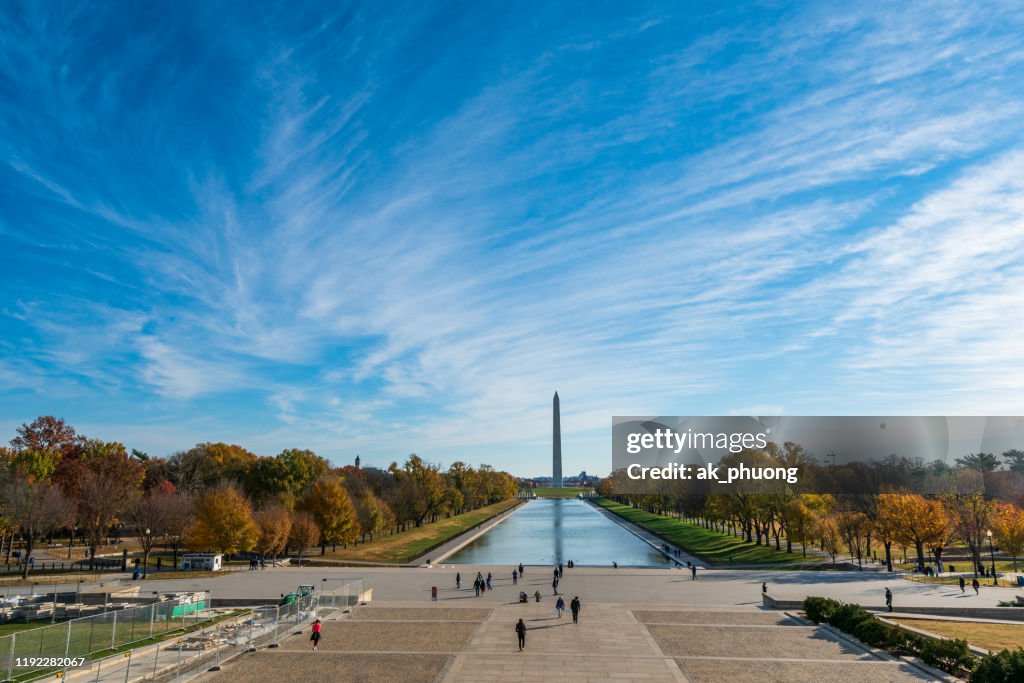 The autumn scenery in capitol Washington DC USA