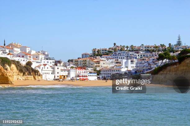 carvoeiro beach portimão portugal - portimão stock pictures, royalty-free photos & images