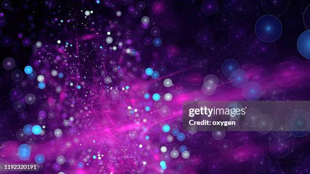 violet blue glitter scratch stars abstract background with bokeh - purple glitter stock pictures, royalty-free photos & images