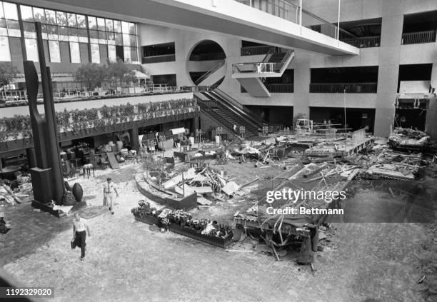 The site of one of the nation's worst disasters is quiet after 114 bodies of the dead had been removed from the lobby of the Hyatt Regency in Kansas...