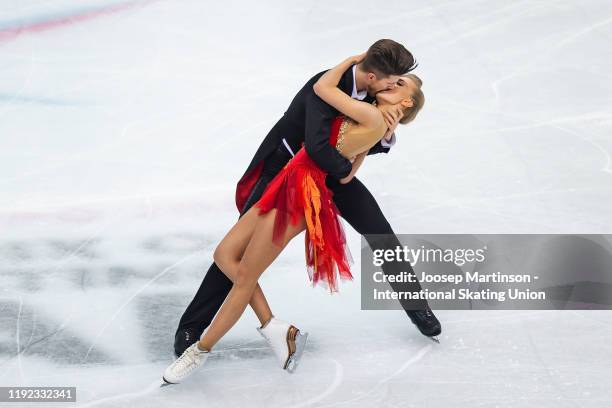 Alexandra Stepanova and Ivan Bukin of Russia compete in the Ice Dance Rhythm Dance during the ISU Grand Prix of Figure Skating Final at Palavela...