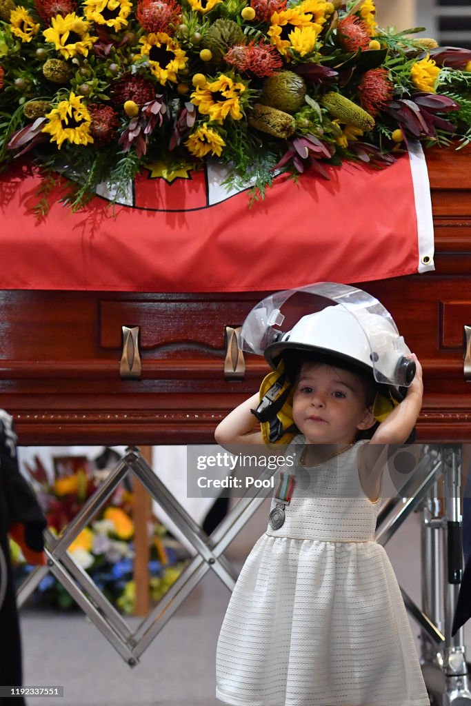 Mourners Attend Funeral For Volunteer Firefighter Andrew O'Dwyer