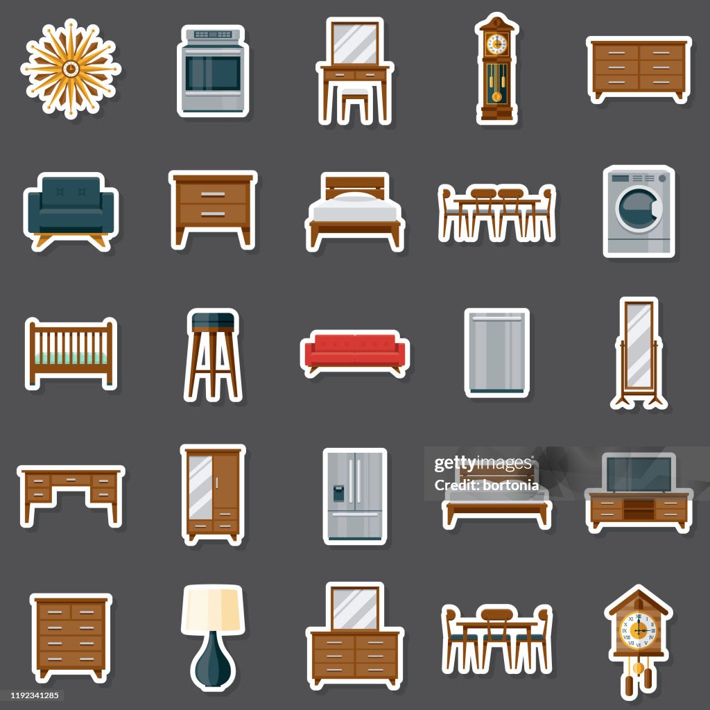 Furniture Sticker Set High-Res Vector Graphic - Getty Images