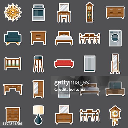Furniture Sticker Set High-Res Vector Graphic - Getty Images