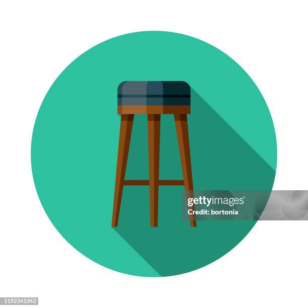 bar stool furniture icon - bar stool stock illustrations