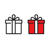 Gift Box Icon Vector Design.