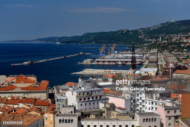 cityscape of trieste - triest stock-fotos und bilder