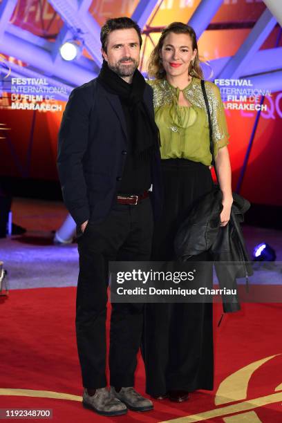 David Michod and Mirrah Foulkes attend the tribute to Robert Redford during the 18th Marrakech International Film Festival -Day Eight- on December...