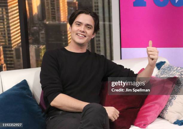 Actor/musician Miles Robbins visits People Now on December 06, 2019 in New York, United States.