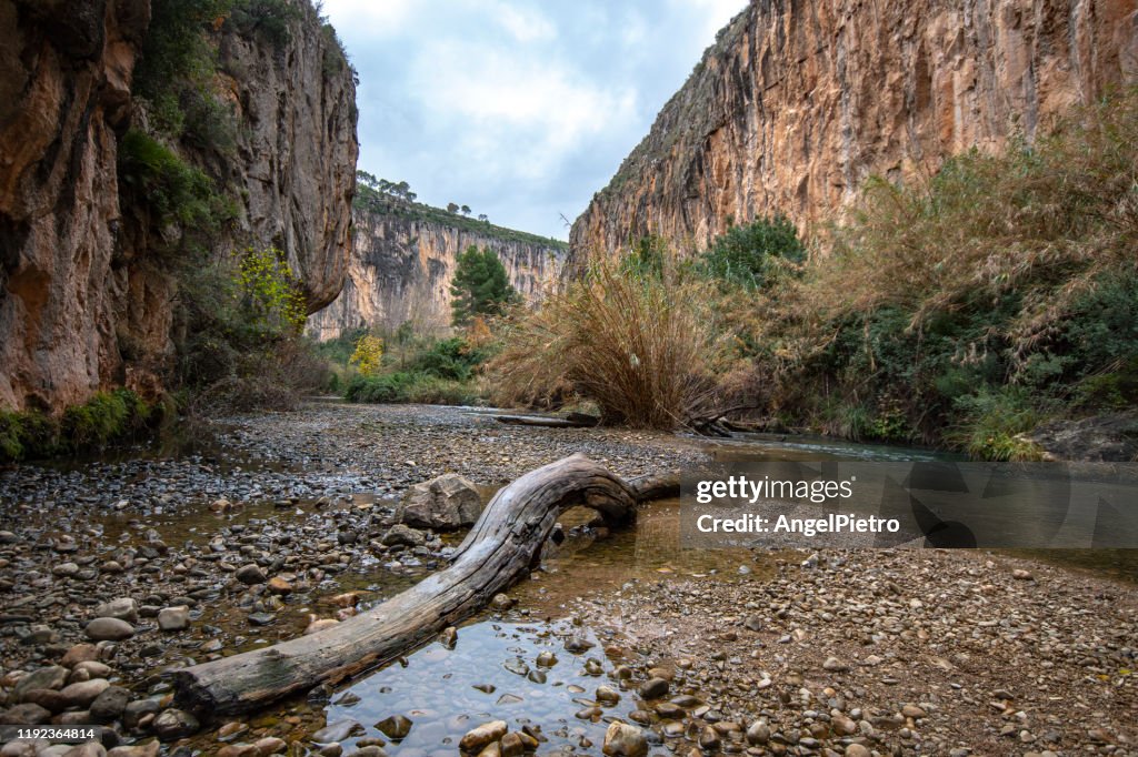 Deep valley on the high course of a Mediterranean river