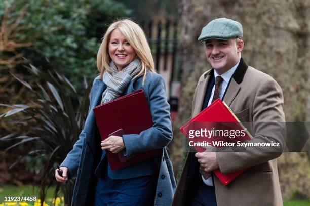 Minister of State for Housing Esther McVey and Minister of State Jake Berry arrive in Downing Street in central London to attend a Cabinet meeting on...