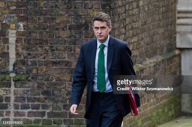 Secretary of State for Education Gavin Williamson arrives in Downing Street in central London to attend a Cabinet meeting on 07 January, 2020 in...