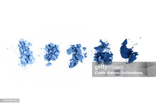 crushed eye shadow isolated on white - face powder texture stock pictures, royalty-free photos & images