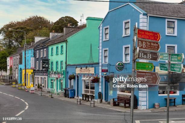 kinvara high street, county galway, ireland - kinvara stock pictures, royalty-free photos & images